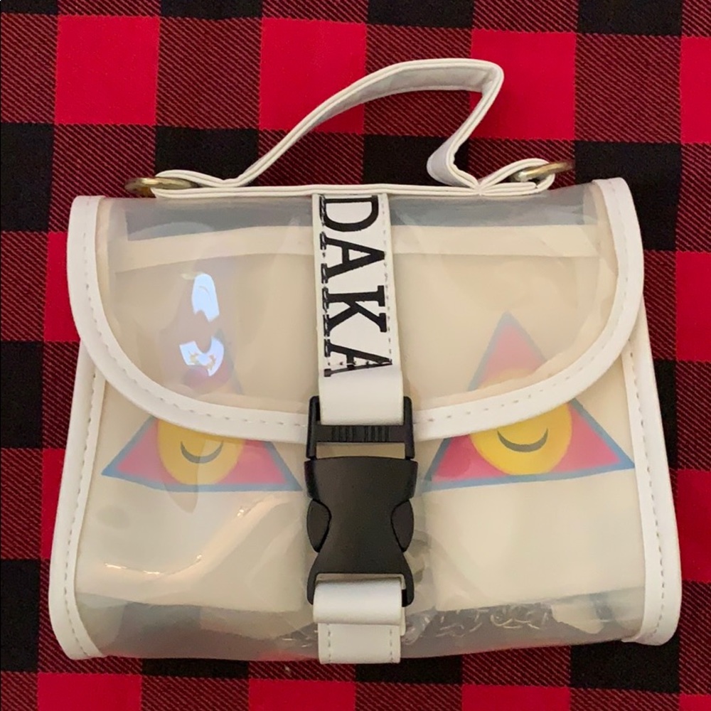 Clear smiley purse